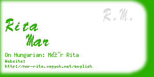 rita mar business card